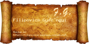 Filipovics Gyöngyi névjegykártya