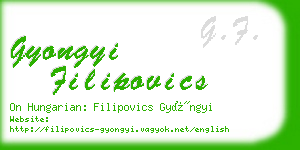 gyongyi filipovics business card